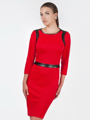 Сукня-футляр червона | 6383947