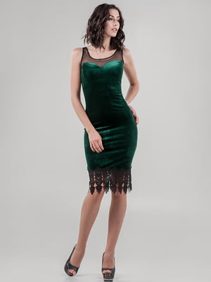 Платье в бельевом стиле зеленое | 6384155
