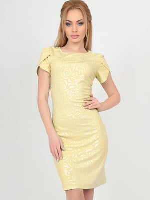Платье-футляр желтое | 6384262