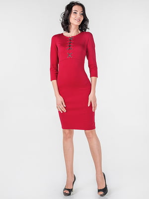 Сукня-футляр червона | 6384347