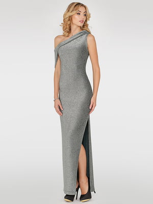 Сукня вечірня сріблястого кольору | 6384398