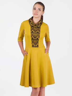 Сукня А-силуету жовта | 6384604