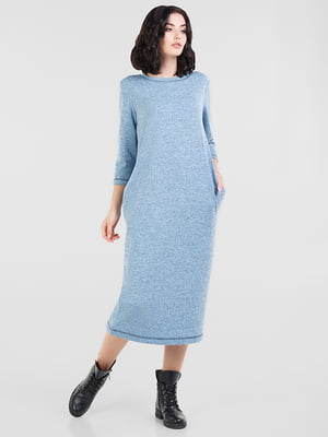 Сукня А-силуету блакитна | 6384628