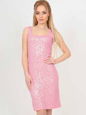 Платье-футляр розовое | 6547857