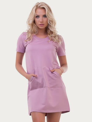 Платье-футболка розовое | 6547989