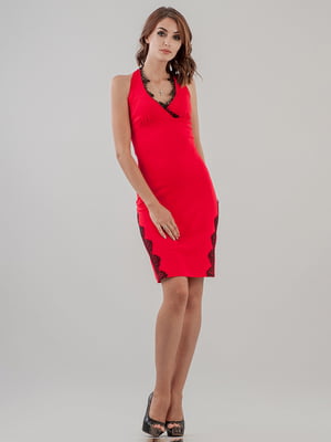 Платье-футляр красное | 6547994