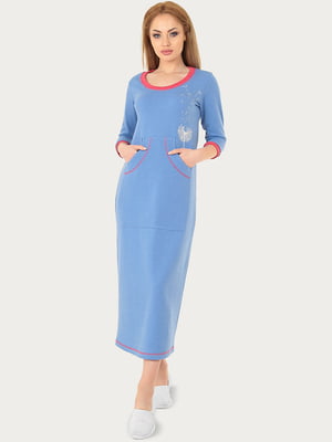 Сукня-футляр блакитна | 6548152