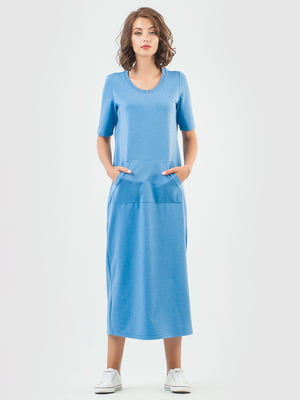 Платье-футболка голубое | 6548240