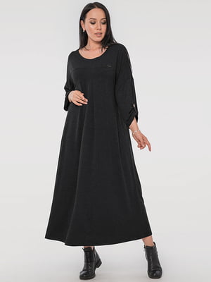Сукня темно-сіра з віскозного трикотажу | 6548343