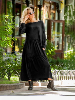 Платье А-силуэта черное | 6548499