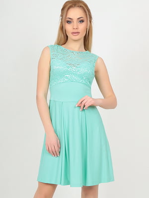 Сукня А-силуету бірюзового кольору | 6548503