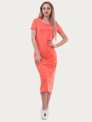 Платье-футболка оранжевое | 6548549