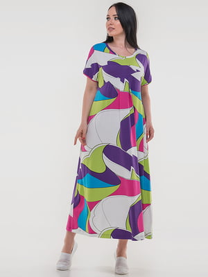 Сукня з принтованого віскозного трикотажу | 6548564