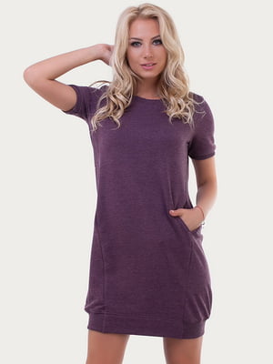 Платье-футболка фиолетовое | 6548580