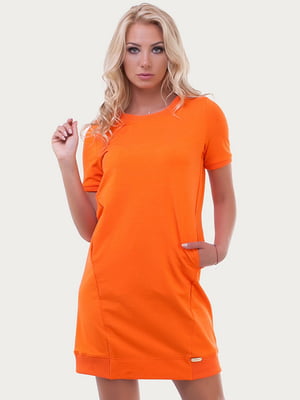 Платье-футболка оранжевое | 6548627