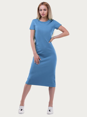 Платье-футболка голубое | 6548643