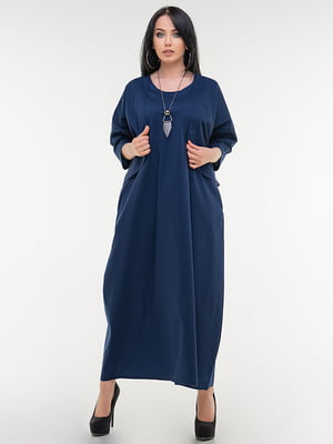 Сукня А-силуету темно-синя | 6548696