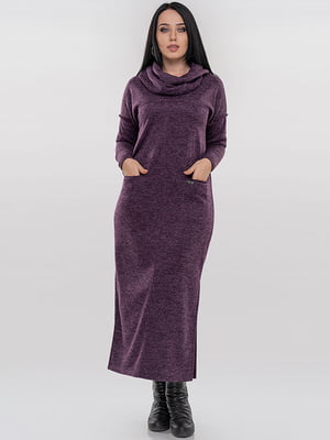 Сукня фіолетова зі знімним хомутом | 6549033