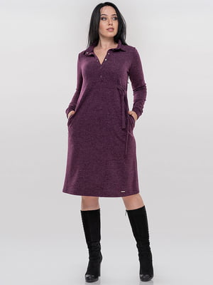 Сукня-сорочка фіолетова з фактурної ангори | 6549043