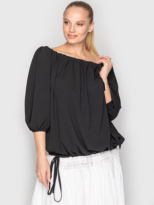 Блуза oversize черного цвета | 6549086