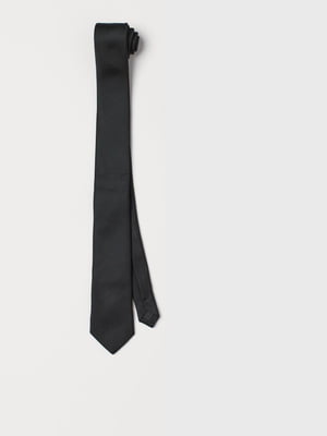 Атласный галстук черного цвета | 6527873