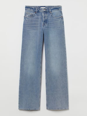 Прямые светло-синие джинсы с высокой талией | 6565999