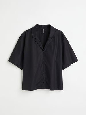 Рубашка укороченная черная | 6566302