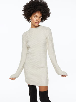 Платье-свитер кремового цвета | 6567206