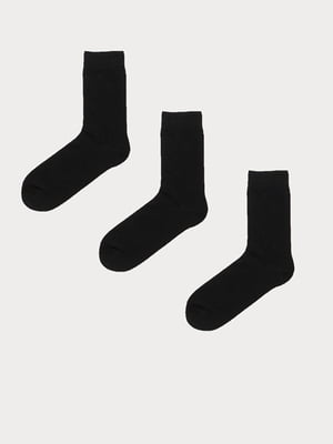 Шкарпетки чорні 3 шт | 6567231