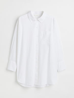 Рубашка льняная белого цвета | 6567423