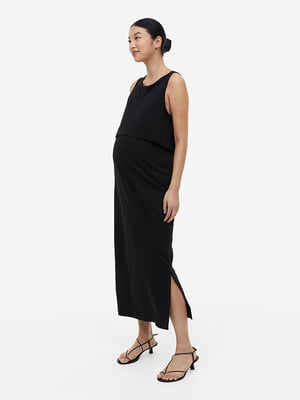 Платье для беременных и кормящих черное | 6567531