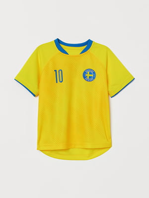 Футбольная футболка желтая с надписью | 6567656
