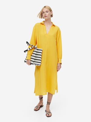 Платье-рубашка желтое | 6567911