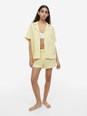Пижама льняная светло-желтая | 6568003