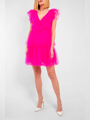 Розовое платье с фатином | 6568498