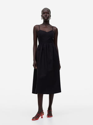 Платье А-силуэта черное | 6569550
