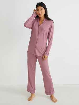 Пижамные брюки темно-розовые | 6569655