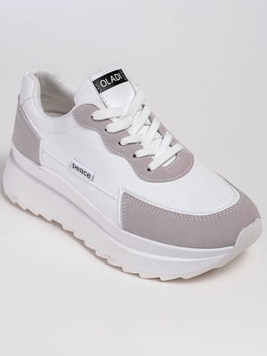 Бело-серые кроссовки с массивной подошвой | 6570378