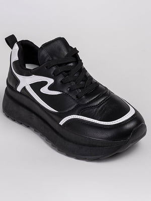 Черные кроссовки с контрастной отделкой | 6570380