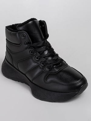 Зимові високі кросівки чорного кольору | 6570389