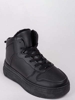 Зимові високі кросівки чорного кольору | 6570402