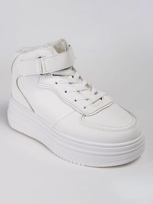 Зимові високі кросівки білого кольору | 6570421