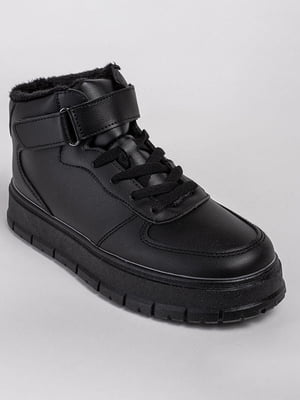 Зимові високі кросівки чорного кольору | 6570447