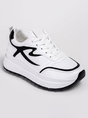 Белые кроссовки с контрастной отделкой | 6570450