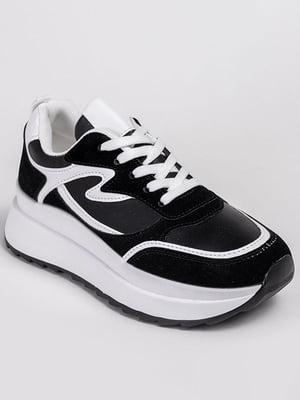 Черные кроссовки с контрастной отделкой | 6570457