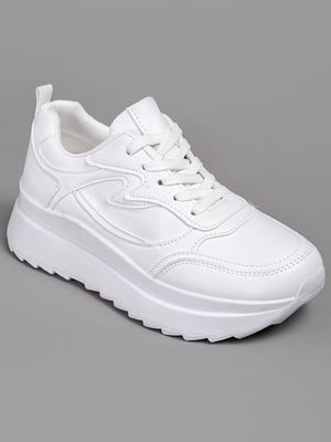 Кросівки білого кольору на масивній підошві | 6570465