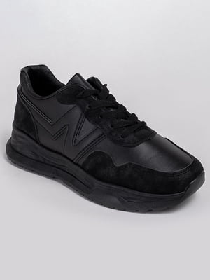 Комбинированные кроссовки черного цвета | 6570514