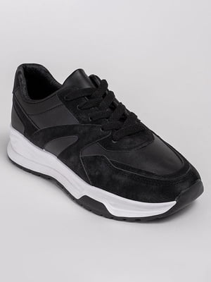 Черные кроссовки с массивной белой подошвой | 6570516
