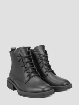 Ботинки черные кожаные со шнуровкой | 6570587