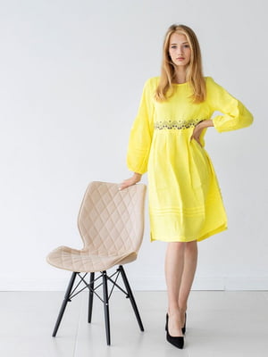 Сукня Майра на жовтому льоні | 6570010